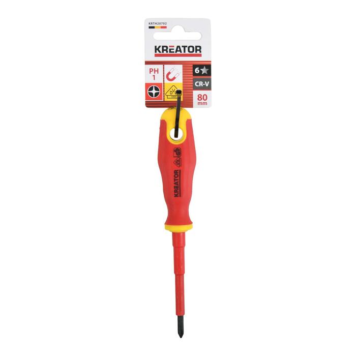 Izolēts krusta skrūvgriezis KREATOR KRTH20702 80mm