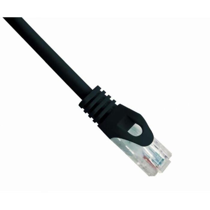 Gembird патч-кабель PP6-2M/BK, 2м, RJ-45, черный, формованный, скрученный, фольга, 8 проводов (PP6-2M/BK)