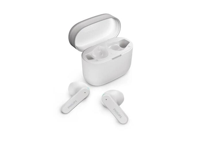 PHILIPS in-ear true bezvadu austiņas ar portatīvo uzlādes ietvaru, baltas (TAT2139WT/00)