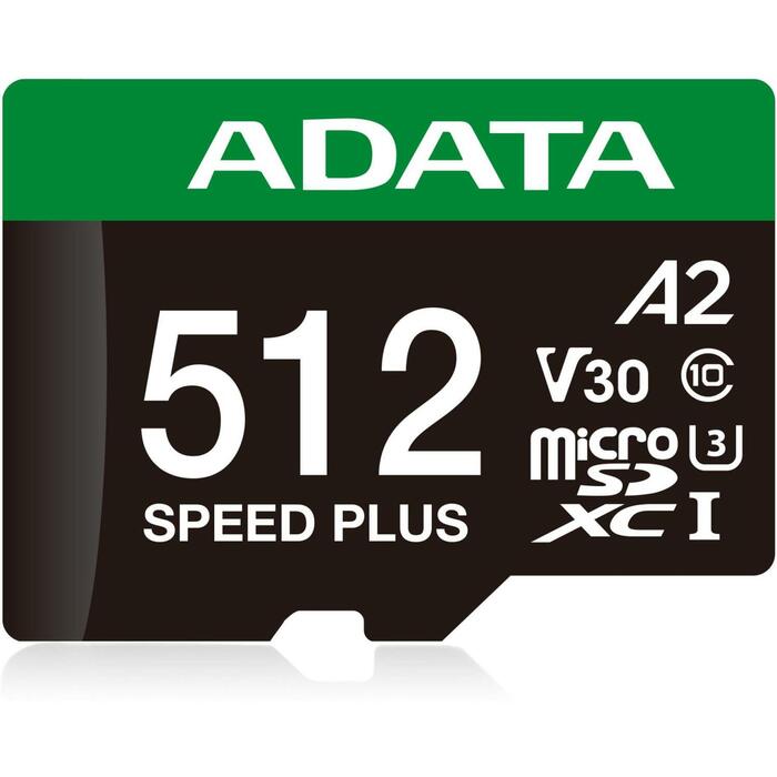 Adata microSDXC 512GB UD512GUI3V30A2SP-RA1 180MB/s lasīšanas