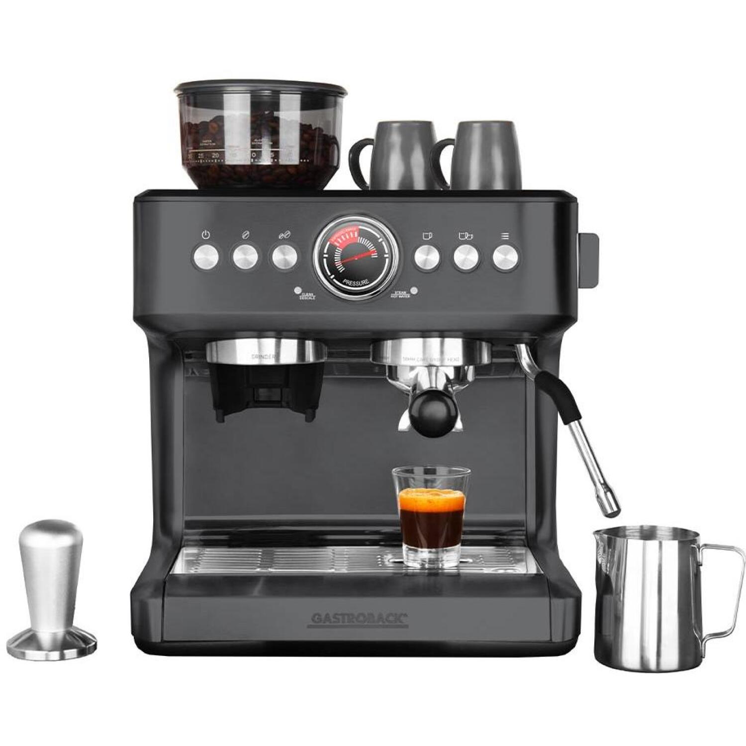 Gastroback Эспрессо машина 42627, 2500–3000W, 15бар, 2.8л бак для воды, 250г контейнер для зерен, 30 настроек помола (42627)