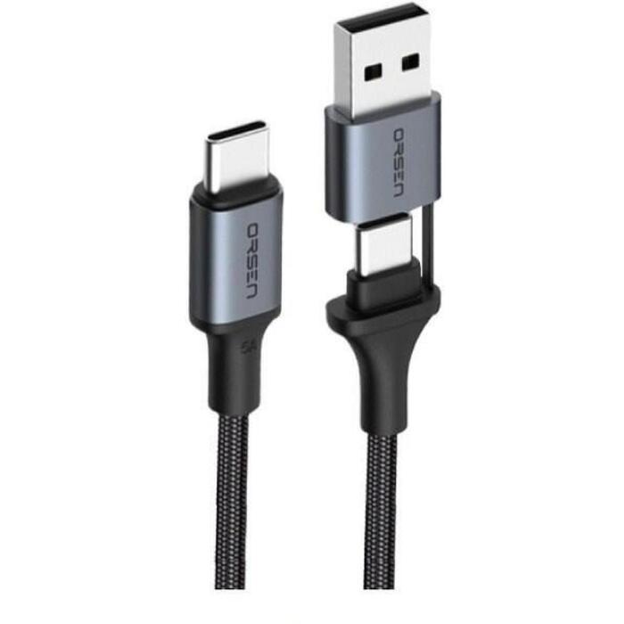 Orsen S8 кабель USB-A и Type-C, 5A, 1,5м, TPE ткань, YD/T 1591-2009 (S8)