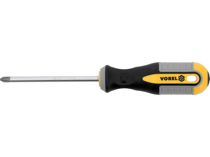 Vorel 60966 отвертка Phillips PH2x100мм, CRV 6150, сатин, намагниченная, GRD (60966)