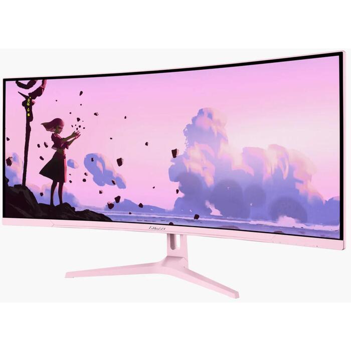 Arozzi монитор Nova AZ-NO-34T2K165-PNK, 34", 3440x1440, VA, 165 Гц, 1 мс, 350 кд/м², 21:9, HDR10, встроенные динамики, розовый (AZ-NO-34T2K165-PNK)