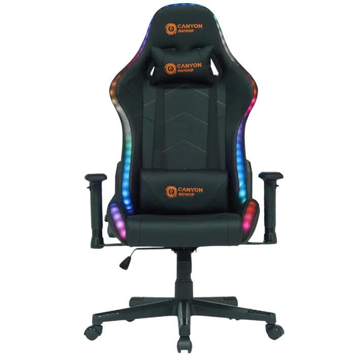 Spēļu krēsls ar RGB apgaismojumu un