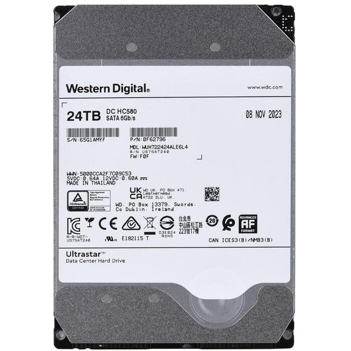 Western Digital Ultrastar DC HC580 0F62796