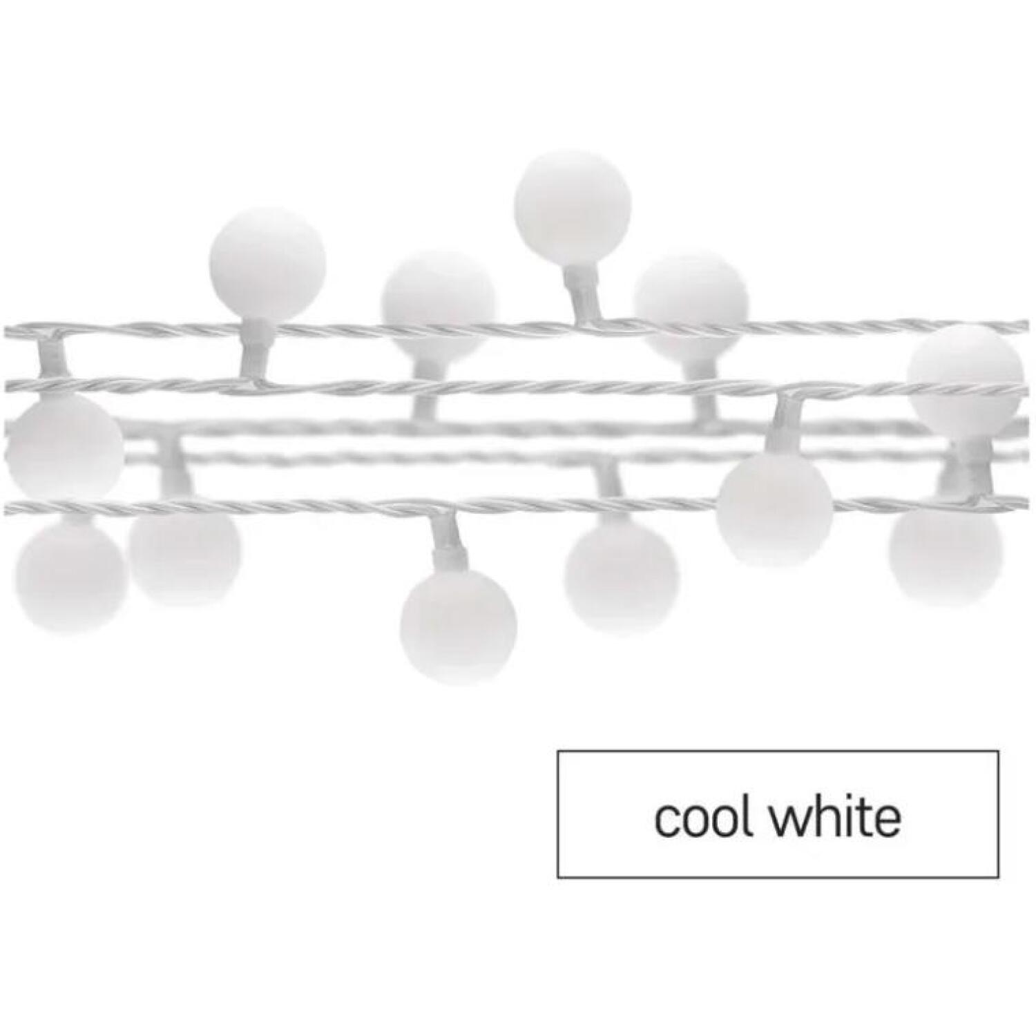 Emos Рождественская гирлянда D5AC01, 4 м, 40 LED, 3,6 Вт, IP44, холодный белый, 10 000 ч, 5 м длина кабеля (D5AC01)