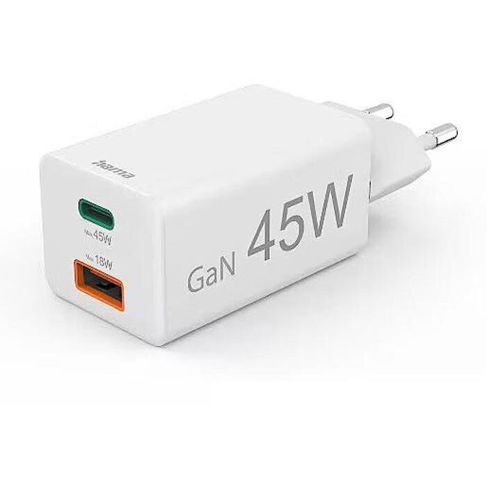 Hama 00201993 GaN lādētājs, 45W, 1xUSB-C