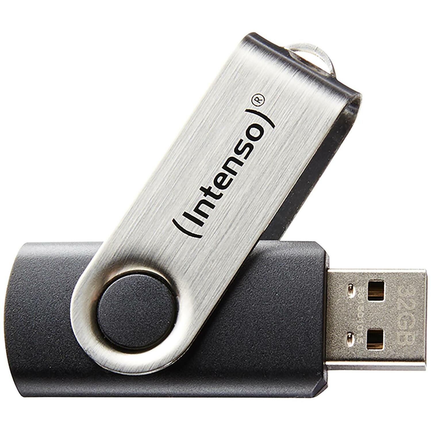 Intenso USB флеш-накопитель 3503480 32 ГБ, скорость чтения 28 МБ/с, скорость записи 6,5 МБ/с, USB 2.0, поворотный дизайн (3503480)
