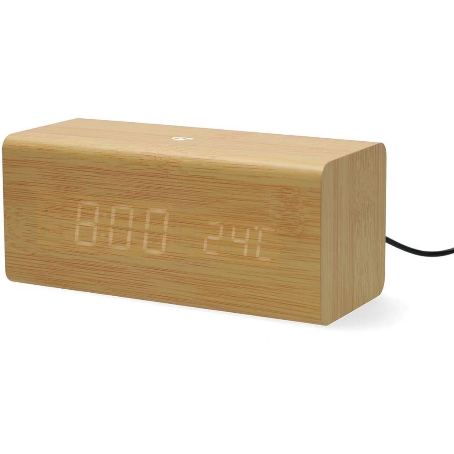 Nedis цифровые радиобудильник CLAR3004BN, FM, 15 станций, LED, 12/24ч, дата, термометр, 3 будильника, USB-C, CR2032 (CLAR3004BN)