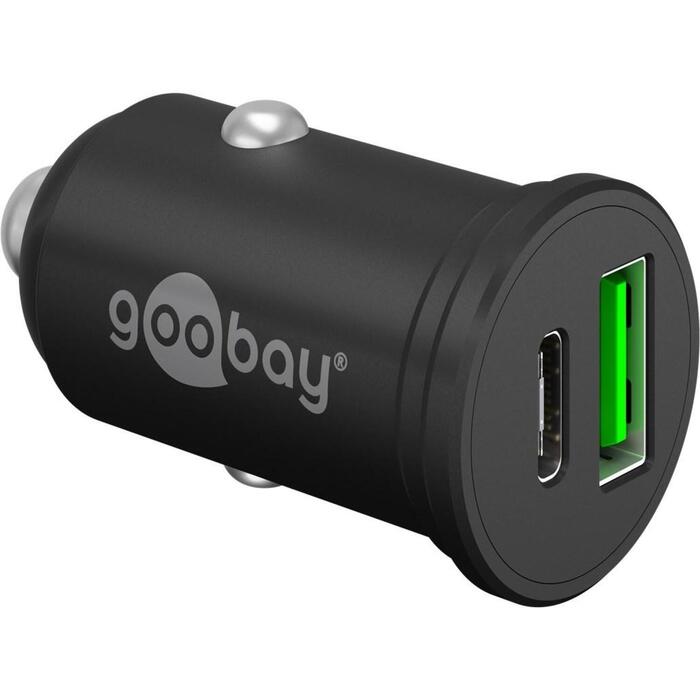 Goobay автомобильный адаптер питания, 61739, 45 Вт, 5/9/12/15/20 В, 2x USB, Power Delivery, Qualcomm Quick Charge (61739)