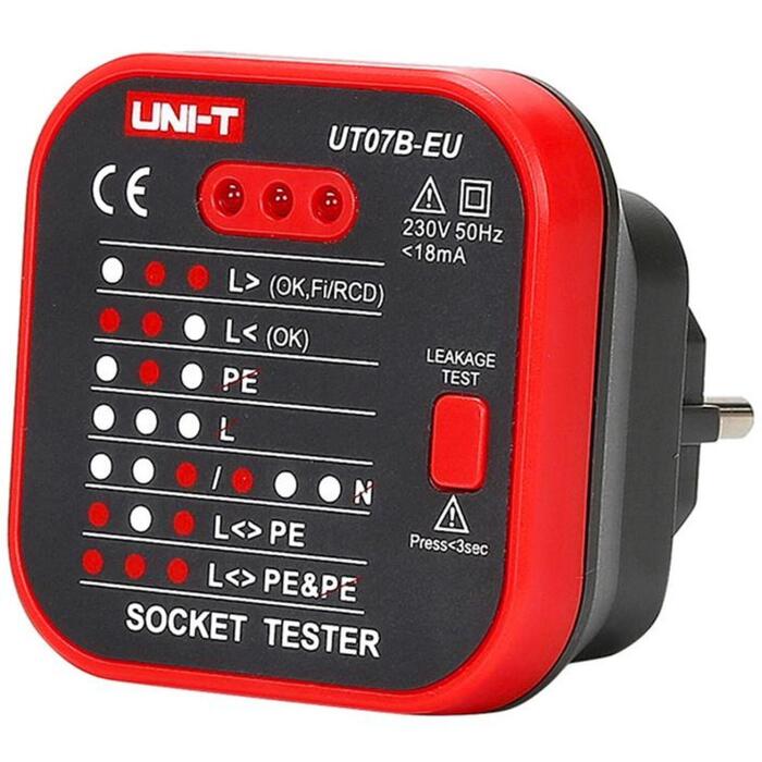 Uni-T strāvas kontaktligzdas testers UT07B-EU, 230