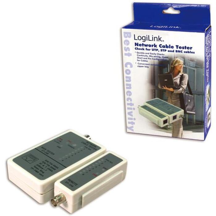 Logilink kabeļu testeris WZ0011, RJ45, BNC