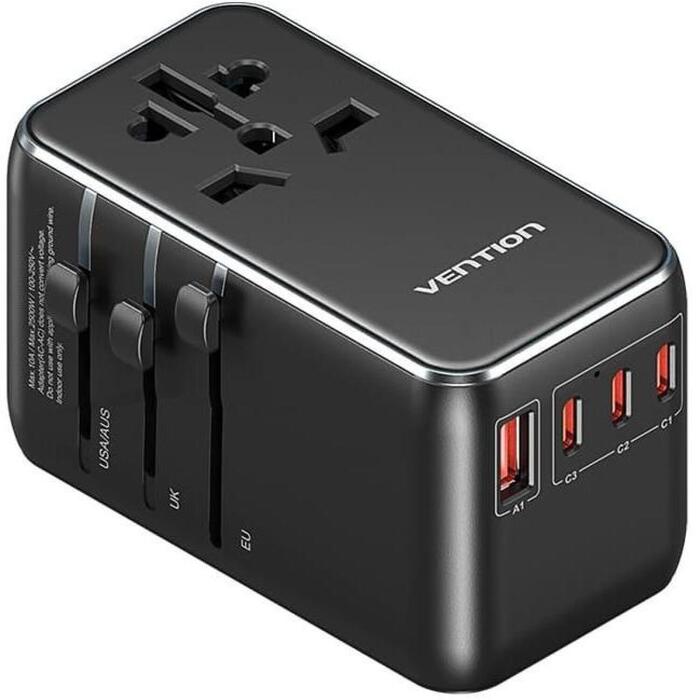 Adapter with Vention 100W charger 1xUSB-A 3xUSB-C (FJGB0)