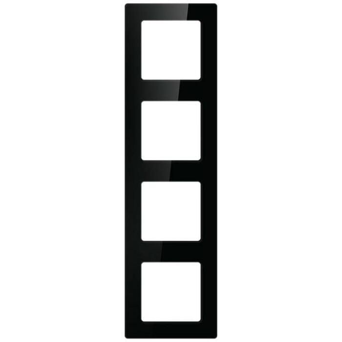 Avatto N-TS10-Frame-B4 četrvietīgs rāmis, melns, 80x80mm