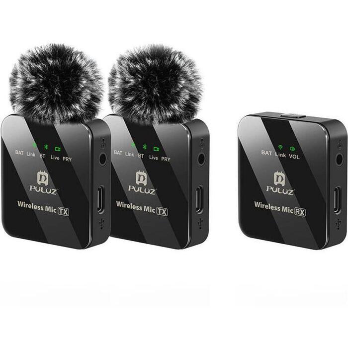 Puluz PU3154B bezvadu mikrofonu komplekts, 2