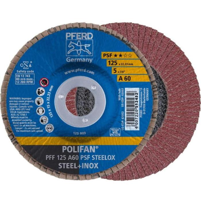 Lameļu disks PSF STEELOX 125mm P60 PFF, Pferd (512432&PFERD)