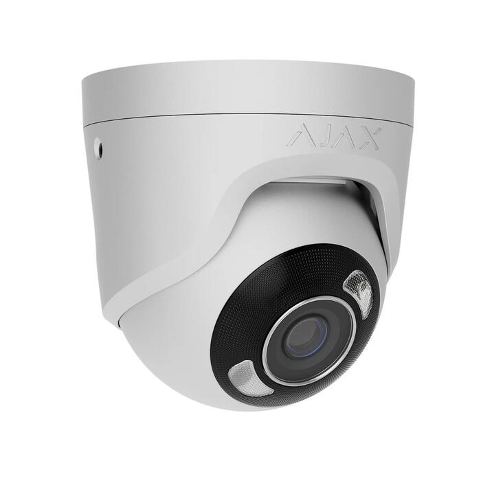 Ajax TurretCam HL IP купольная камера видеонаблюдения 8MP 2.8mm IR 50m PoE AI 126265.197.WH1 белая (126265.197.WH1)