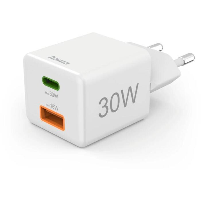 Hama 00201992 ātrais lādētājs, 30W, balts