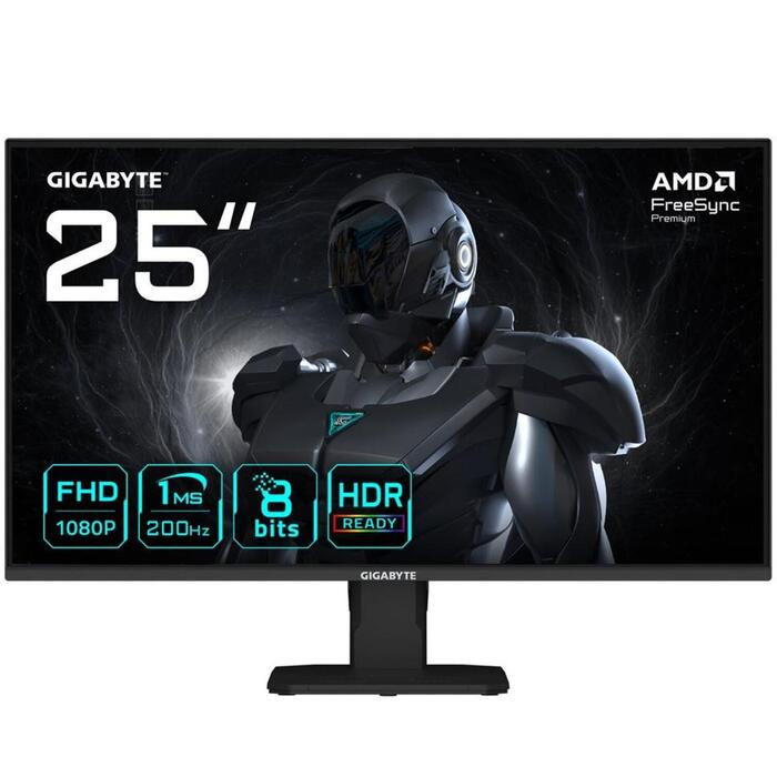 Gigabyte GS25F2 25" FHD игровой монитор, 1920 x 1080, 200Hz, 1ms, 300 cd/m2, Display HDR 10, HDMI 2.0, Displayport 1.4 (GS25F2 EU)
