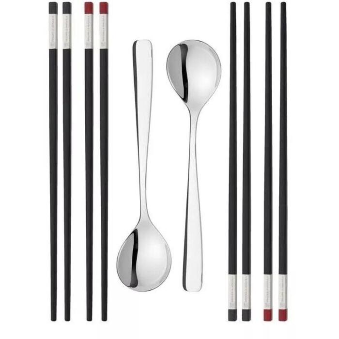 Zwilling набор столовых приборов 39180-001-0, 4 пары палочек, 2 стальные ложки, 212 мм, черный (39180-001-0)