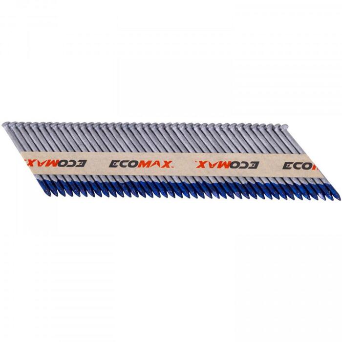 Ecomax гвозди для гвоздезабивного пистолета EMNA342965HDSMD&EMX, 65x2,9мм, 2000 шт, 34°, горячеоцинкованные, гладкие (EMNA342965HDSMD&EMX)