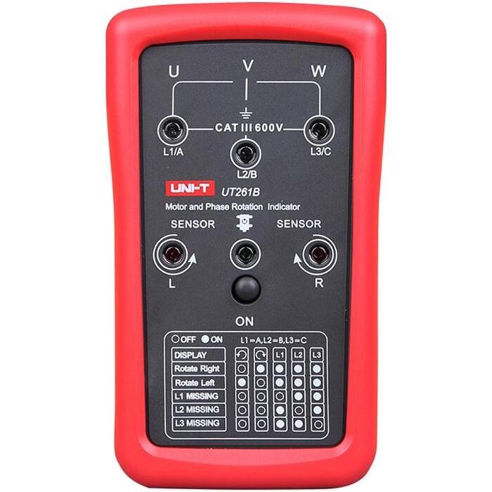 Uni-T UT261B Motora fāžu un rotācijas