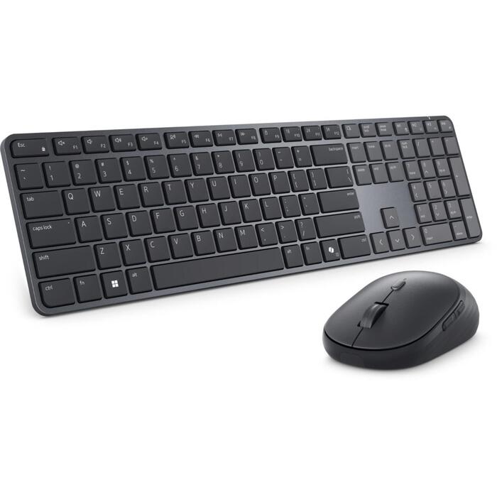 Dell Pro 7 Slim klaviatūra un pele KM726, bezvadu, Bluetooth, melna, US starptautiskā, pele iekļauta (580-BDLK)