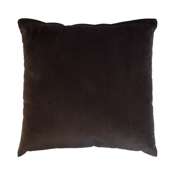 HOME4YOU Spilvens VELVET 2, 45x45cm, melns