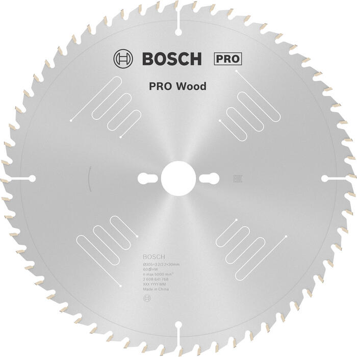 Ripāģa disks 305 x 30 x 3,2 mm, 60, Paneļzāģiem PRO WOOD RIPZĀĢA ASMENS, 2608641768, BOSCH (2608641768)