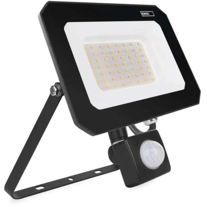Emos LED прожектор SIMPO ZS2343, 50 W, 5000 lm, IP44, нейтрально-белый, PIR датчик, алюминий (ZS2343)