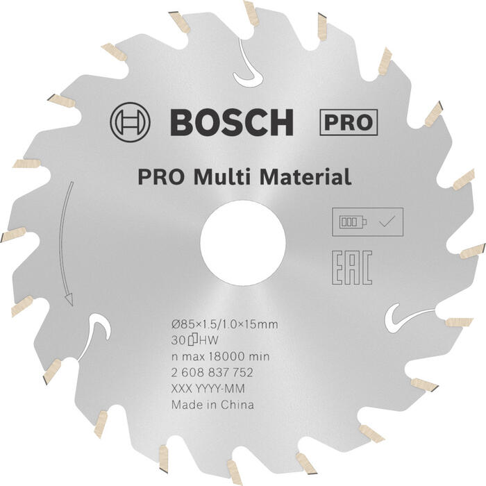 Standard MultiMaterial 85x15x1.5/1.0x30T, Rokas