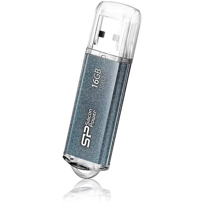 Silicon Power USB флеш-накопитель Marvel M01 SP016GBUF3M01V1B, 16GB, USB 3.0, USB Type-A, синий, колпачок, пластик, 0-70 °C (SP016GBUF3M01V1B)
