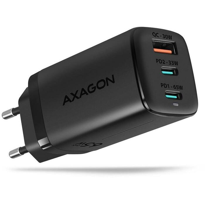 Axagon lādētājs ACU-DPQ65 65W, 3x izeja