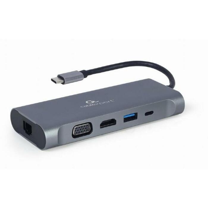 Gembird adapteris USB-C uz HDMI/USB3/7in1 A-CM-COMBO7-01