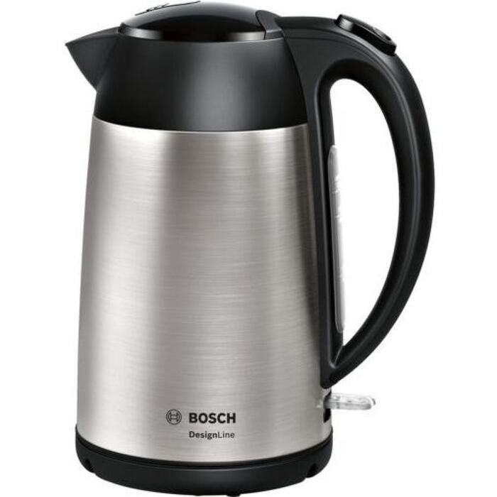 Bosch Электрический чайник TWK3P420, 2400 Вт, 1.7 л, нержавеющая сталь, 360° поворотная база, автоматическое отключение (TWK3P420)