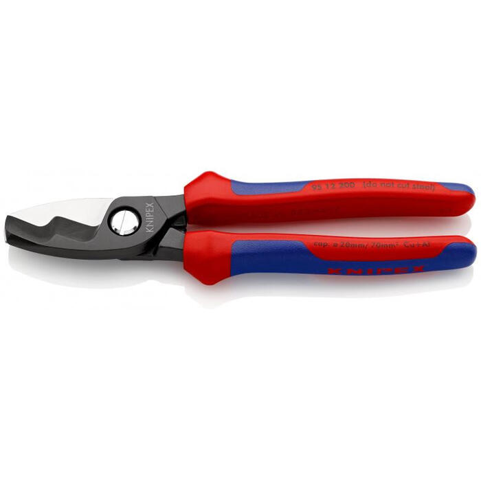 Kabeļu knaibles ar dubultu griešanas malu D20mm/70mm2 9512200 KNIPEX (95 12 200)