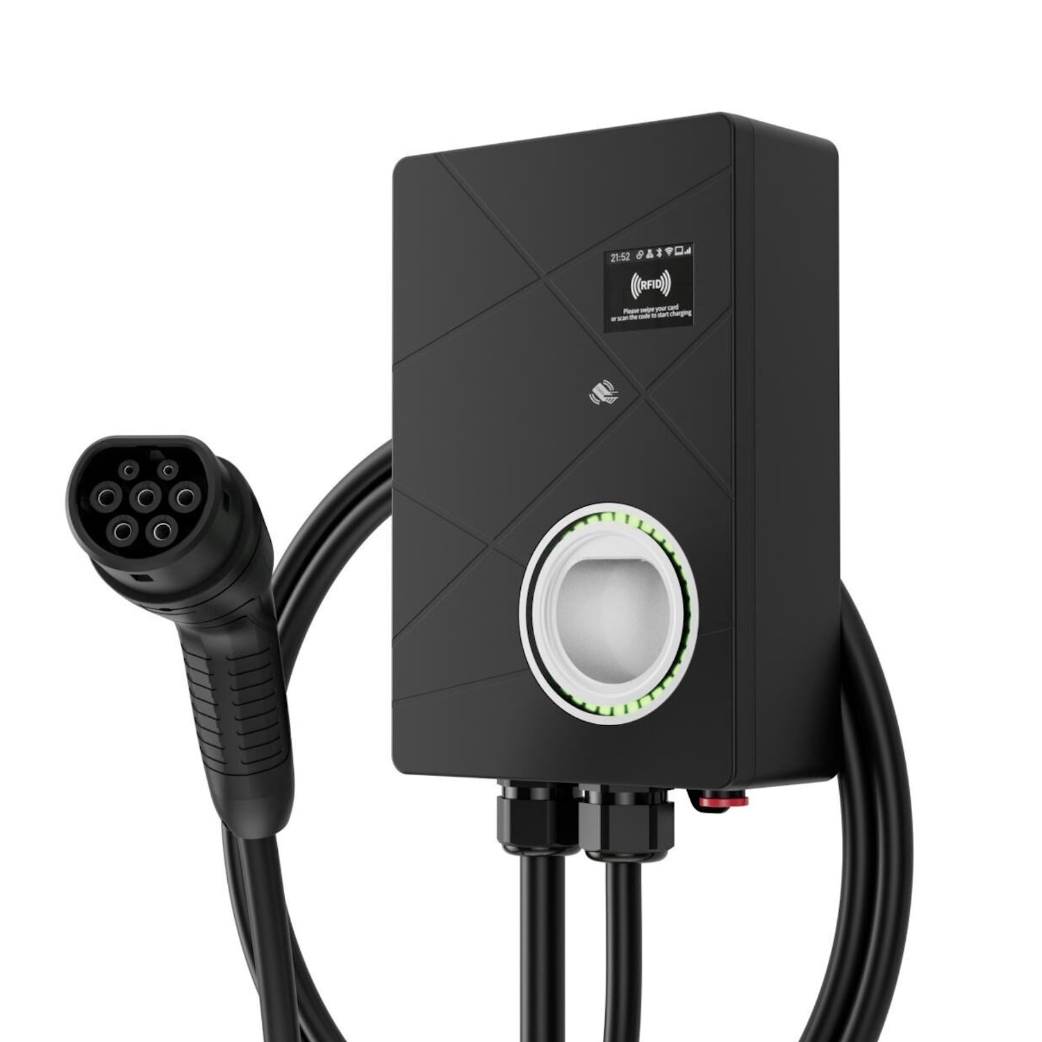Настенная зарядная станция для электромобиля 11kW Plug and Charge Type 2 16A 3 фазы с кабелем 6м CUBE-EU02-01 EV Charge (CUBE-EU02-01)