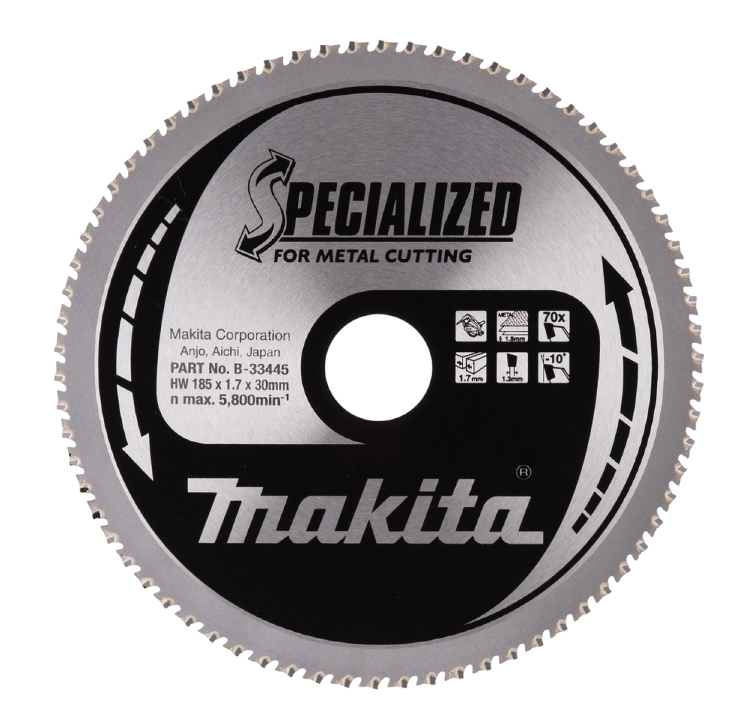 Zāģripa SPECIALIZED MAKITA B-33445 185x30x1,7mm
