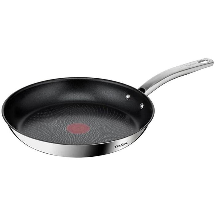 Tefal Сковорода B8170644, 28см, нержавеющая сталь, титановое покрытие, фиксированная ручка, подходит для индукционных плит (B8170644)