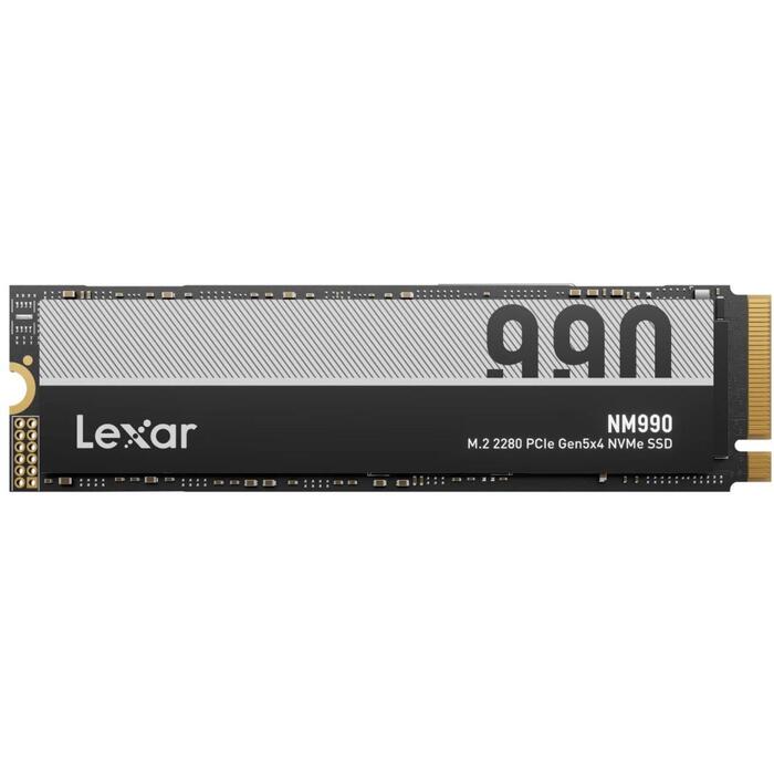 Lexar NM990 4 TB M.2 PCI Express 5.0 NVMe LNM990X004T-RNNNG, 4000 GB, 14000 MB/s, 11000 MB/s, 3000 TBW, 2000000 IOPS, 1500000 IOPS (LNM990X004T-RNNNG)
