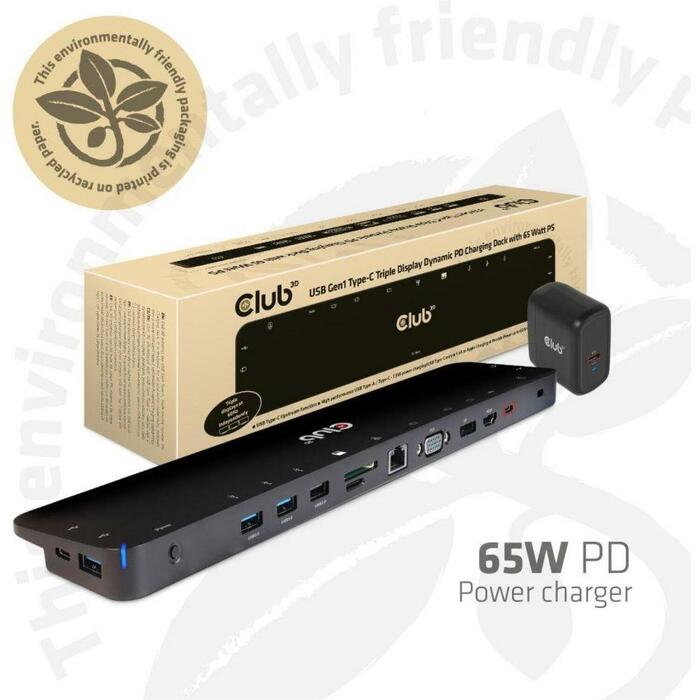 Club3D dokstacija CSV-1564W65 4K Ultra HD