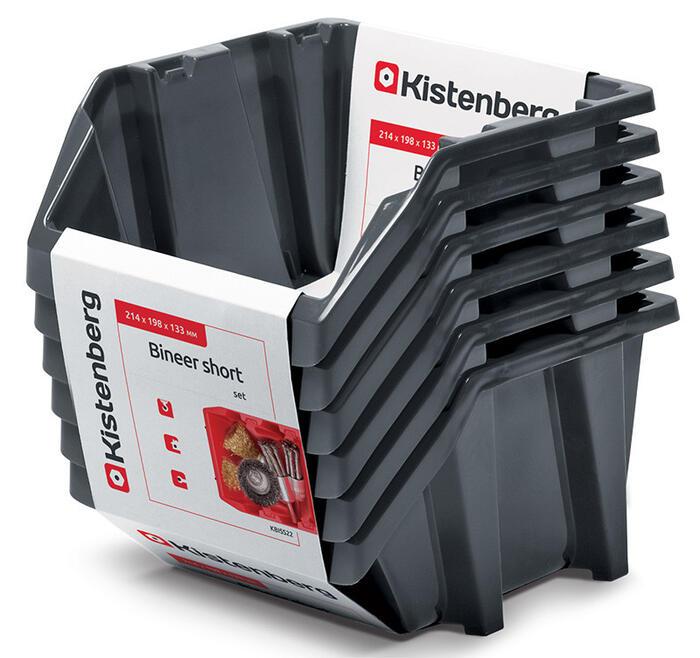 Piederumu kastītes BINEER SHORT 214x198x133mm (6gab