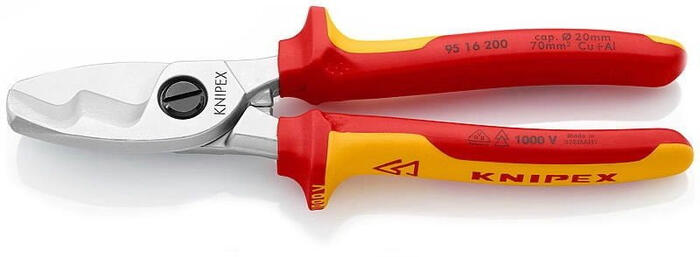 Kabeļu knaibles VDE, 1000V 9516200 KNIPEX (95 16 200)