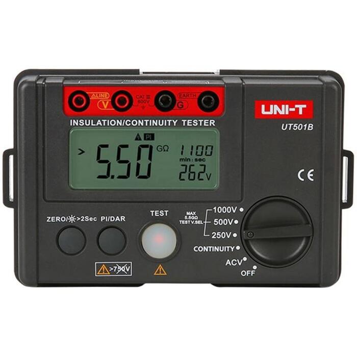 Uni-T UT501B Izolācijas pretestības testers, 250V/500V/1000V