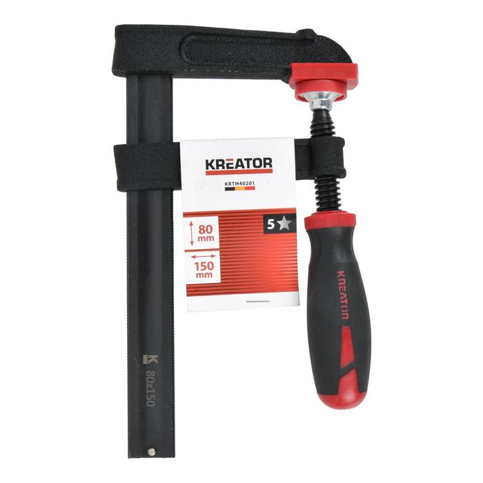 Kreator stieņa skava KRTH40201, 230mm, 150mm, 270kg, mīkstie aizsargspilventiņi (KRTH40201)