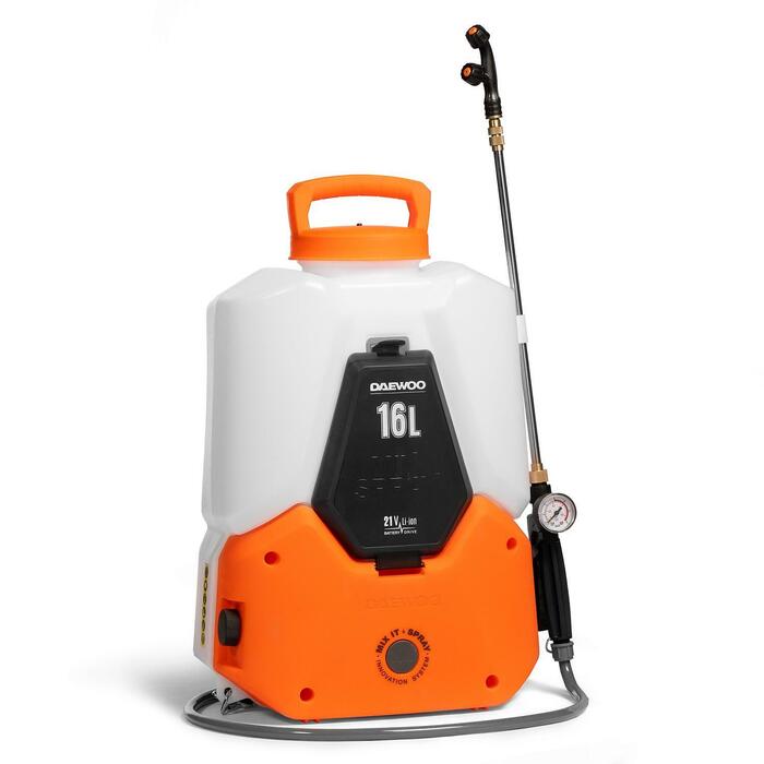 DAEWOO DSA 1621Li SET akumulatora smidzinātājs, 21V, 2,0Ah, 16l, 3l/min, 8m, 1,5-5bar, Li-ion, 6 sprauslas, MIX&SPRAY (DSA 1621Li SET)