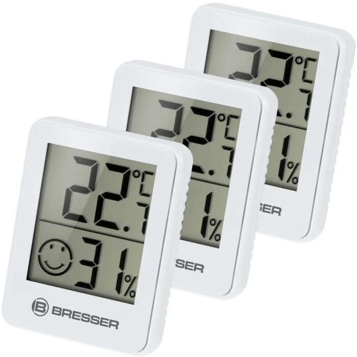 BRESSER Temeo Termo-Higrometrs L7000010GYE000, 3 gab