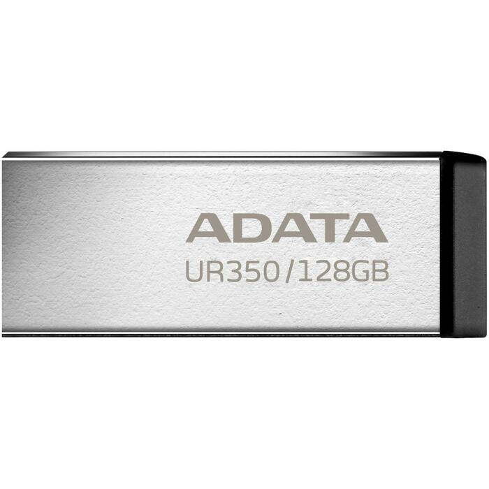 Adata USB флеш-накопитель UR350-128G-RSR/BK 128 ГБ, USB 3.2 Gen 1, скорость чтения 100 МБ/с, металлический корпус, черный (UR350-128G-RSR/BK)