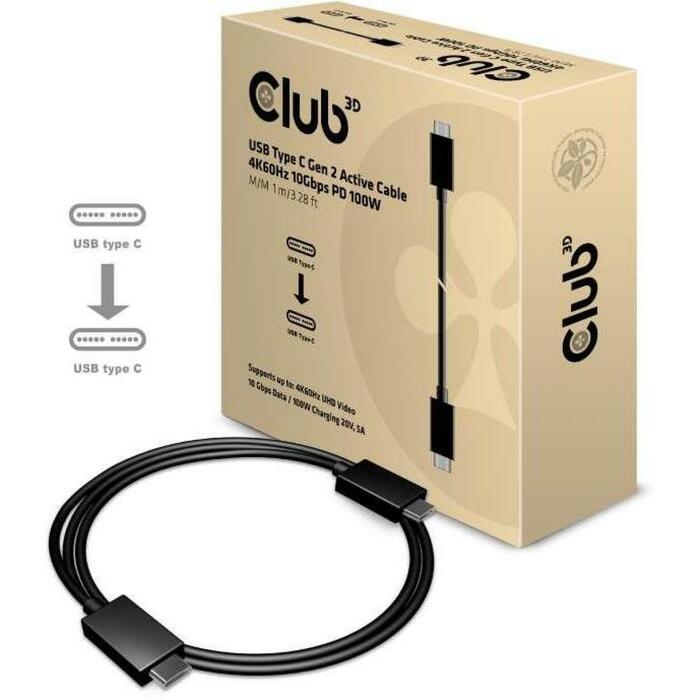 Club3D planšetdatora kabelis CAC-1522 USB-C uz